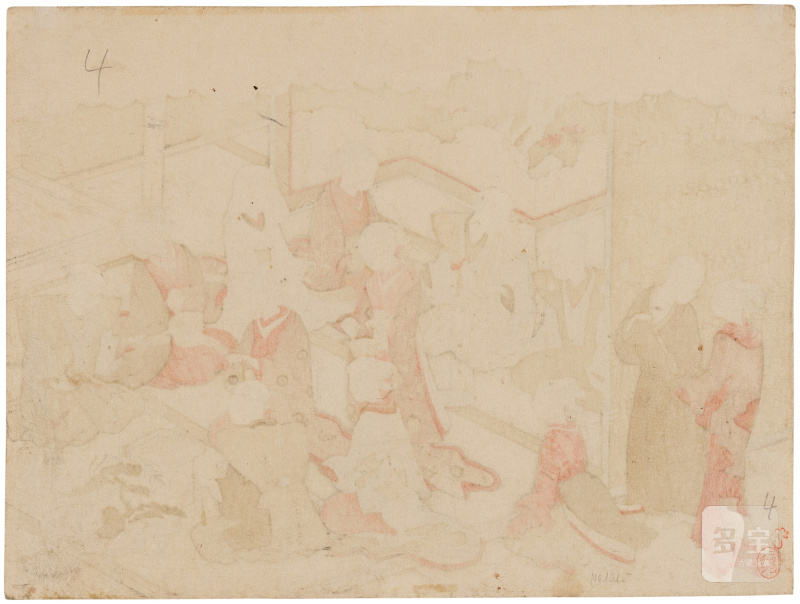 Suzuki Harunobu (1725-1770) | The complete set of Marriage in Brocade Prints, the Carriage of the Virtuous Woman (Konrei nishiki misao-guruma), also known as the Marriage series | Edo period, 18th century - 图9